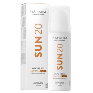 MÁDARA SUN 20 WEIGHTLESS MILK SPF20 PROTEZIONE SOLARE CORPO 150 ML